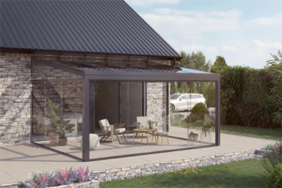 Pergola s prosklenou střechou - TIRA